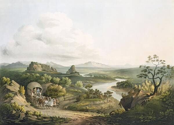 Landscape Poster featuring the drawing A View Near The Roode Sand Pass by Henry Salt