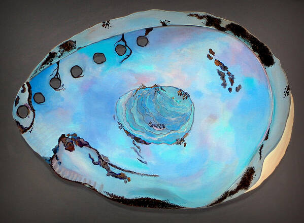 Sea Shell Poster featuring the painting Abalone Sea Shell by Karyn Robinson