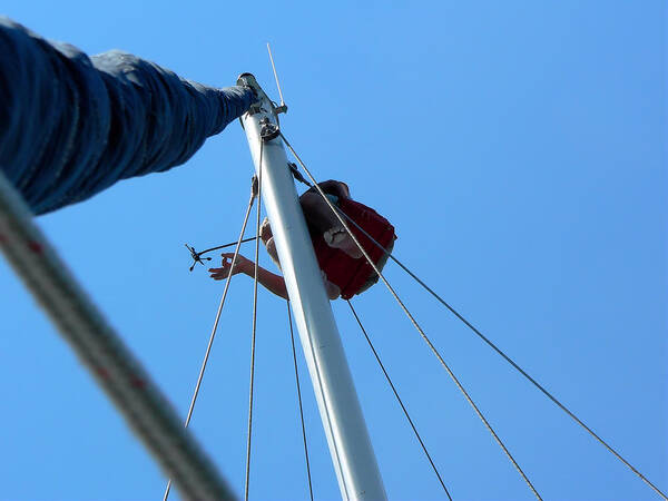 Aerial Repair At Sea Poster featuring the photograph Aerial Repair At Sea by Kathy K McClellan