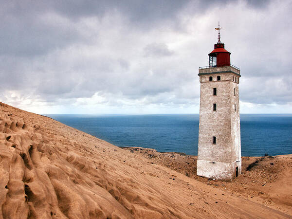 Lighthouse Poster featuring the photograph Lighthouse on the sand hils by Mike Santis
