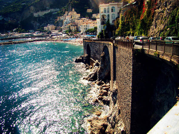 Amalfi Poster featuring the photograph Amalfi Coast by Zinvolle Art