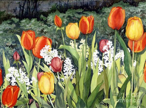 Flowers Poster featuring the painting Ann's Tulips by Barbara Jewell