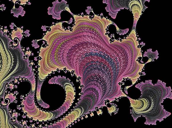 Abstract Fractal Art Poster featuring the digital art Antique Tapestry by Susan Maxwell Schmidt