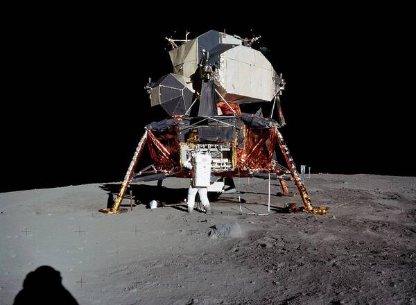 Spaceflight Poster featuring the photograph Apollo 11 Lunar Module by Nasa/detlev Van Ravenswaay