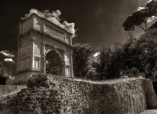 Arch Of Titus Poster featuring the photograph Arch of Titus by Michael Kirk