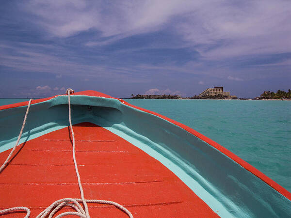 Caribbean Poster featuring the photograph At the bow of a Ponga by Matt Swinden