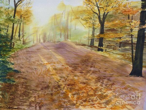 Autumn Sunday Morning Poster featuring the painting Autumn Sunday Morning by Martin Howard