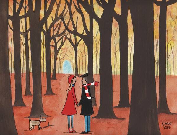 Autumn Poster featuring the painting Autumn Walk by Andy Moore