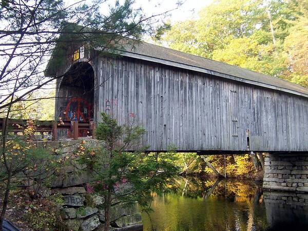 Covered Bridges Poster featuring the photograph Babbs Covered Bridge in Maine by Catherine Gagne