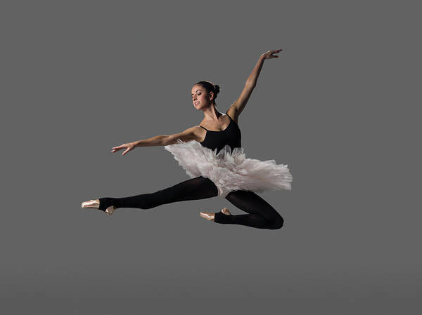 Ballet Dancer Poster featuring the photograph Ballerina Performing Pas De Chat by Nisian Hughes