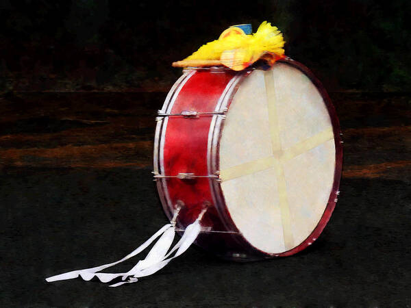 Drum Poster featuring the photograph Bass Drum at Parade by Susan Savad