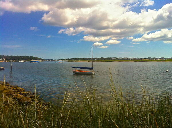 Bass River Poster featuring the photograph Bass River Boat by Amazing Jules