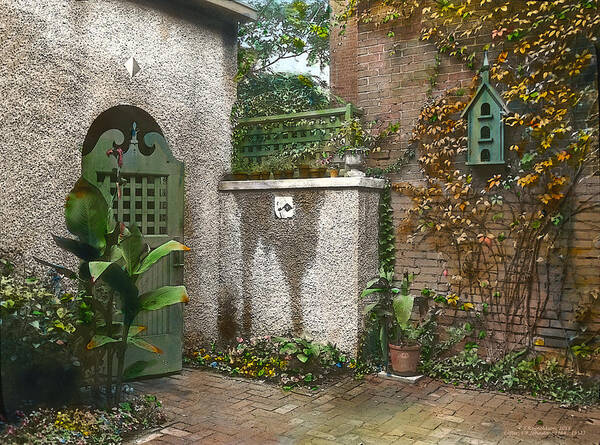 Tranquil Poster featuring the photograph Birdhouse and Gate by Terry Reynoldson