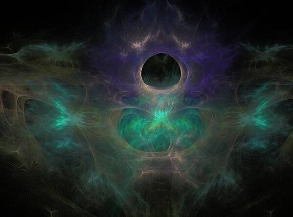 Fractal Poster featuring the painting Black Hole by Bruce Nutting