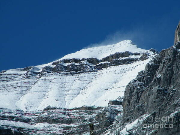 Rocky Mountains Poster featuring the photograph Blowing Snow by Ann E Robson