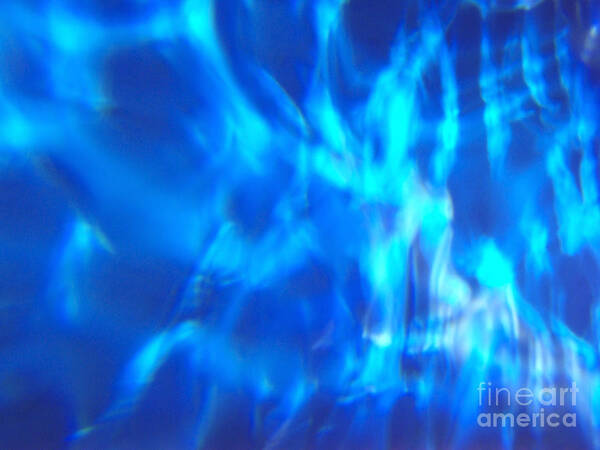 Abstract Poster featuring the photograph Blue Abstract 2 by Tony Cordoza