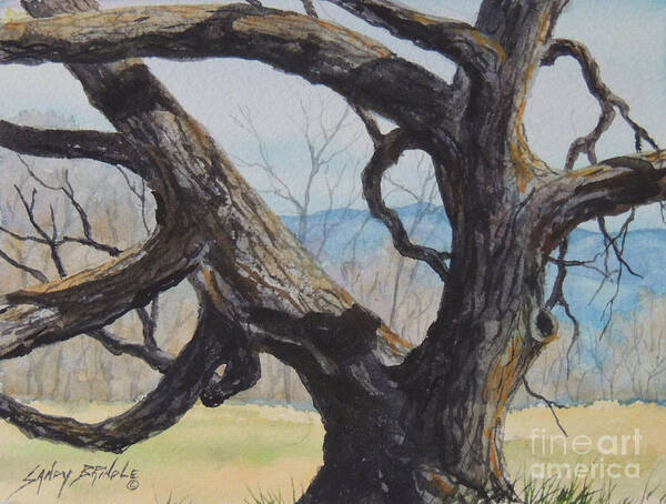 Tree Poster featuring the painting Blue Ridge Memories...SOLD by Sandy Brindle