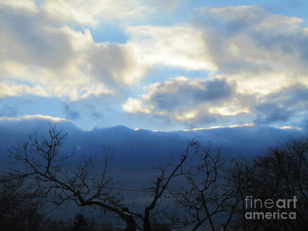 Sky Poster featuring the photograph Blue Wall Clouds 4 by Tara Shalton