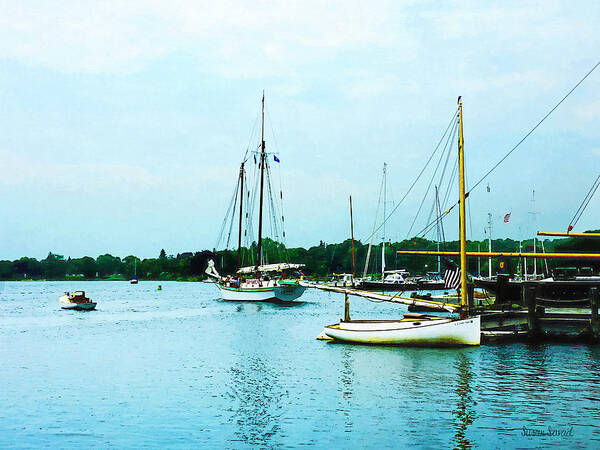 Boat Poster featuring the photograph Boats on a Calm Sea by Susan Savad