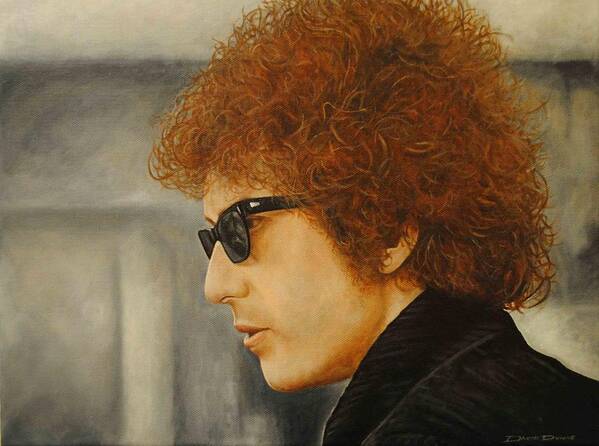 Bob Dylan Poster featuring the painting Bob Dylan III by David Dunne