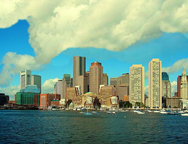 Boston Poster featuring the photograph Boston Skyline 202 by Movie Poster Prints