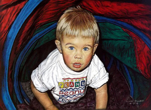 Child Poster featuring the painting Bradley by Linda Becker
