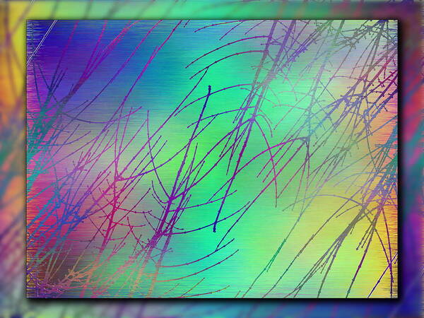 Abstract Poster featuring the digital art Branches In The Mist 14 by Tim Allen