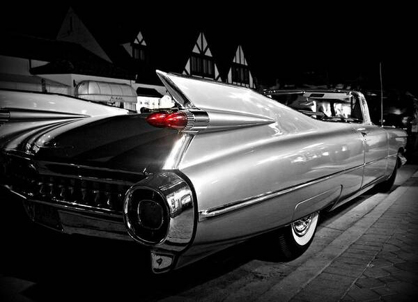 Cadillac Poster featuring the photograph Cadillac Noir by Steve Natale