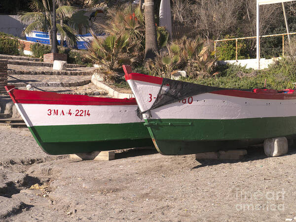 Nerja Poster featuring the photograph Calahonda Fishing Boats by Brenda Kean