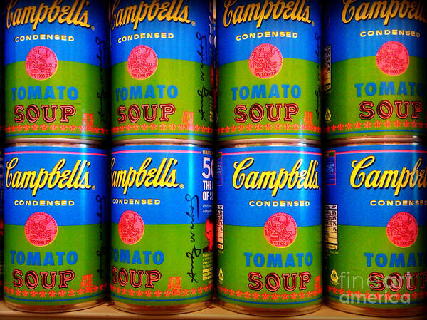 Campbell's Soup Poster featuring the photograph Campbell's Tomato Soup Retro Andy Warhol by Beth Ferris Sale