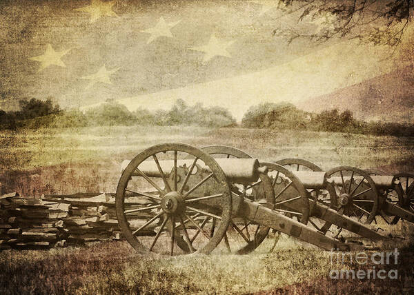 Battle Poster featuring the photograph Cannons at Pea Ridge by Pam Holdsworth