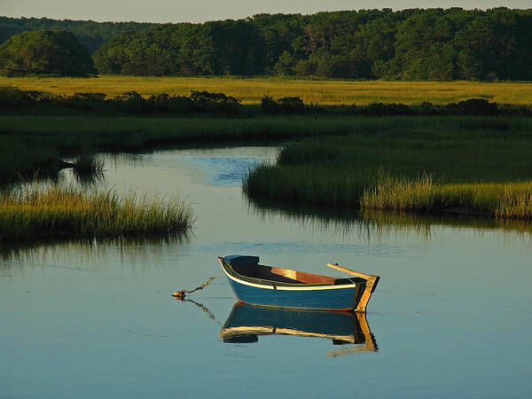 Blue Poster featuring the photograph Cape Cod Quietude by Juergen Roth