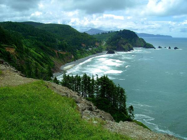 Cape Meares Poster featuring the photograph Cape Meares by Laureen Murtha Menzl