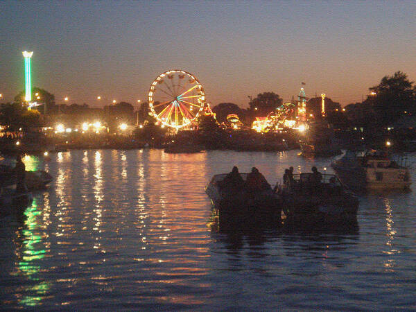 Bay City Poster featuring the photograph Carnival On The River by Bill Noonan