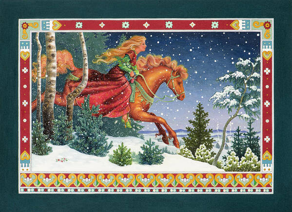 Christmas Poster featuring the painting Christmas Ride by Lynn Bywaters