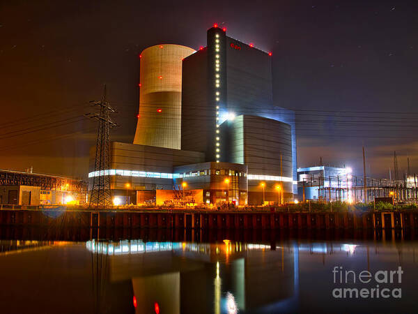 Power Poster featuring the photograph Coal fired powerhouse by Daniel Heine