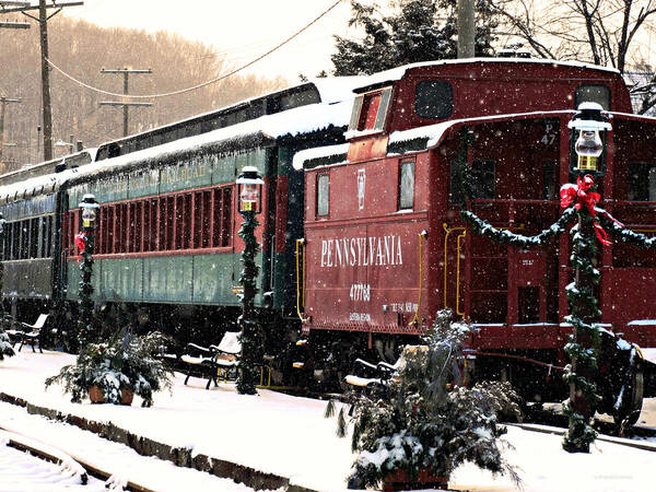 Colebrookdale Railroad Poster featuring the photograph Colebrookdale Railroad in Winter by Dark Whimsy