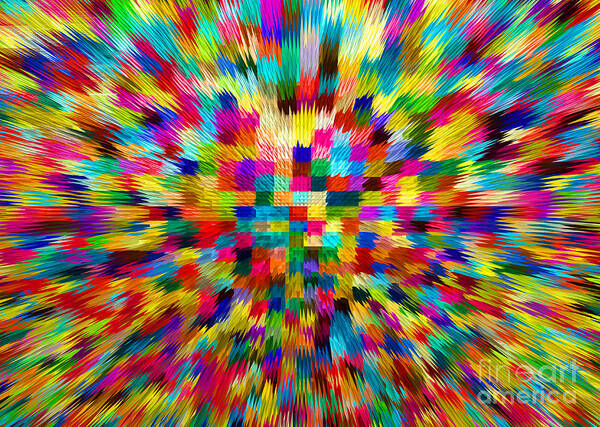 Waves Poster featuring the digital art Color Explosion I by Alys Caviness-Gober