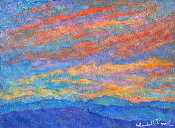 Blue Ridge Mountains Poster featuring the painting Color Ripples over the Blue Ridge by Kendall Kessler