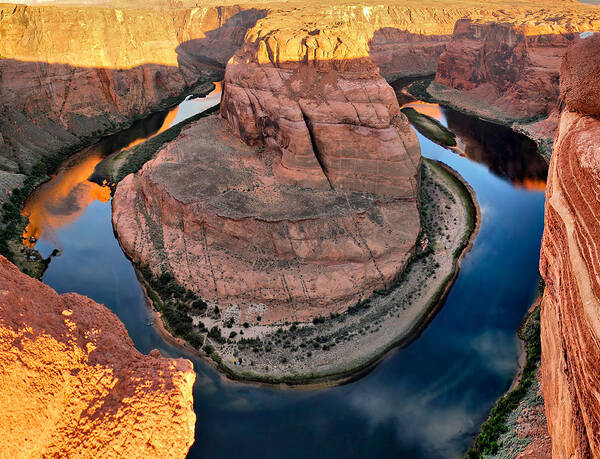 Horseshoe Bend Poster featuring the photograph Colorado River and Horseshoe Bend by Gregory Ballos