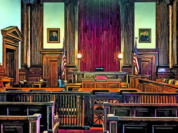 Court Poster featuring the photograph Courtroom by Susan Savad