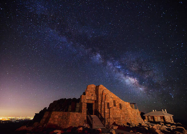 Night Photography Poster featuring the photograph Crest House Milky Way by Darren White