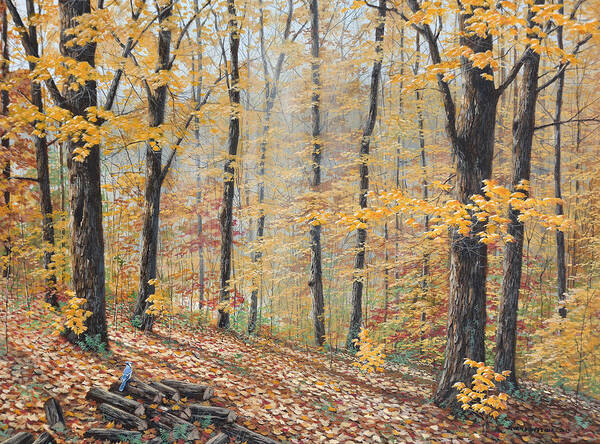 Jake Vandenbrink Poster featuring the painting Days Of Autumn by Jake Vandenbrink