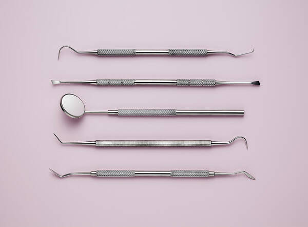 Five Objects Poster featuring the photograph Dental Instruments by Jorg Greuel