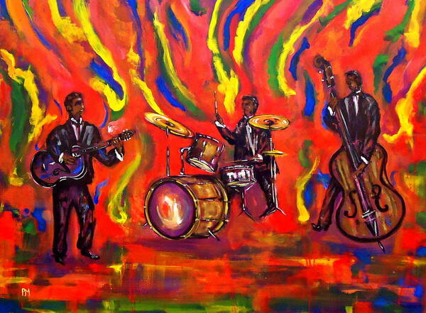 Music Poster featuring the painting Devils Music by Pete Maier