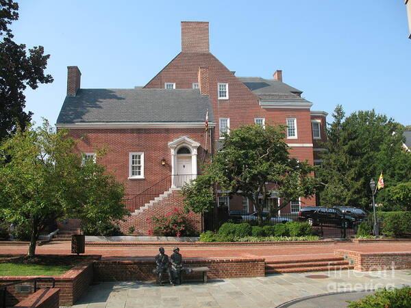 Couple Poster featuring the photograph Display Patience Sculpture - Annapolis by Christiane Schulze Art And Photography