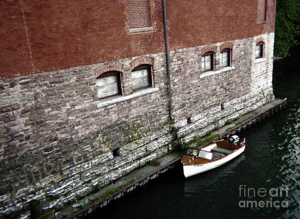 Classic Boat Poster featuring the photograph Dockside Warehouse by Tom Brickhouse