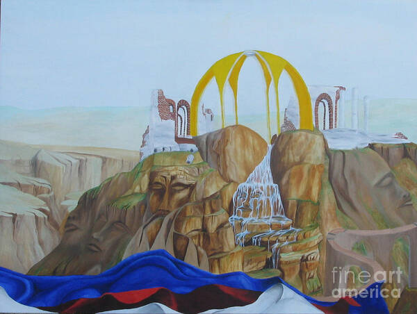 Surreallism Poster featuring the painting Dream Path by Richard Dotson