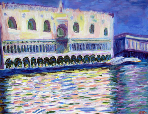 Impressionism Poster featuring the painting Ducal Palace by Angelina Tamez