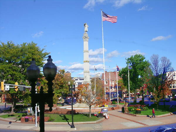 Easton Pa Poster featuring the photograph Easton PA - Civil War Monument by Jacqueline M Lewis